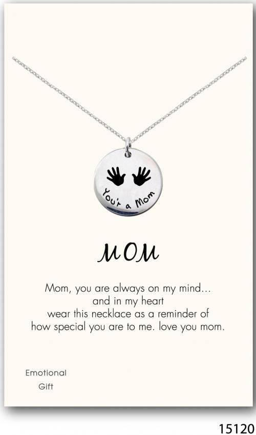 You\\\'re a mom silver pendant